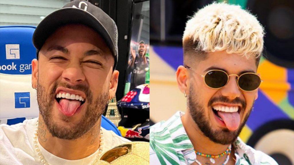 Neymar e Zé Felipe protagonizaram "treta" recentemente e web não esqueceu (Foto: Montagem/Reprodução Instagram)