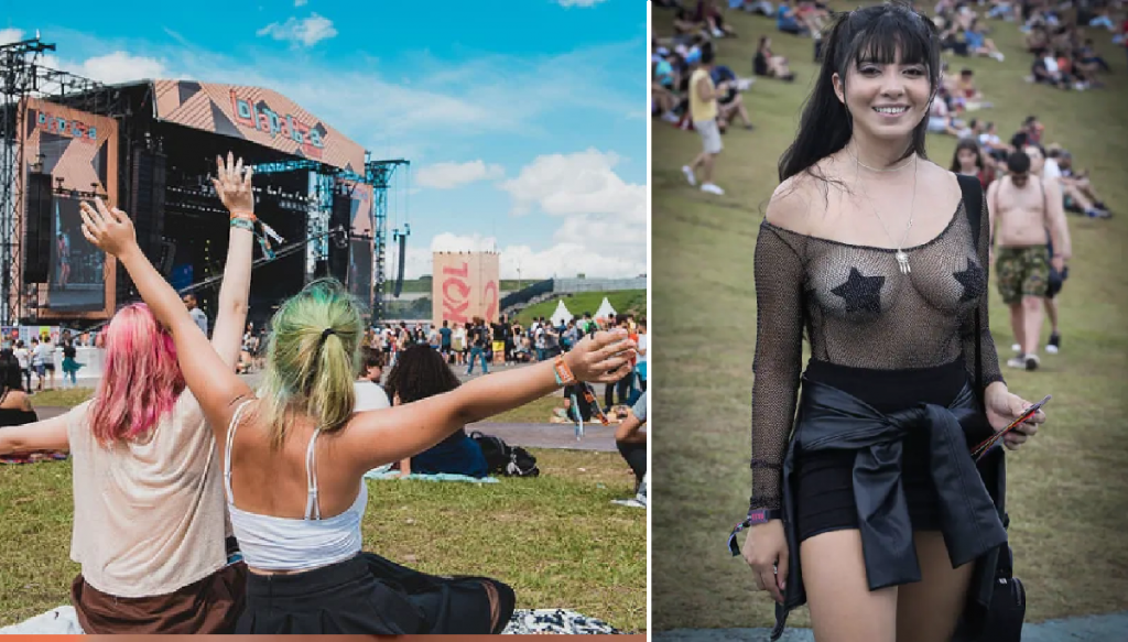 Lollapalooza foi tomado por looks transparentes e ousados (Allen/Flash/Divulgação)