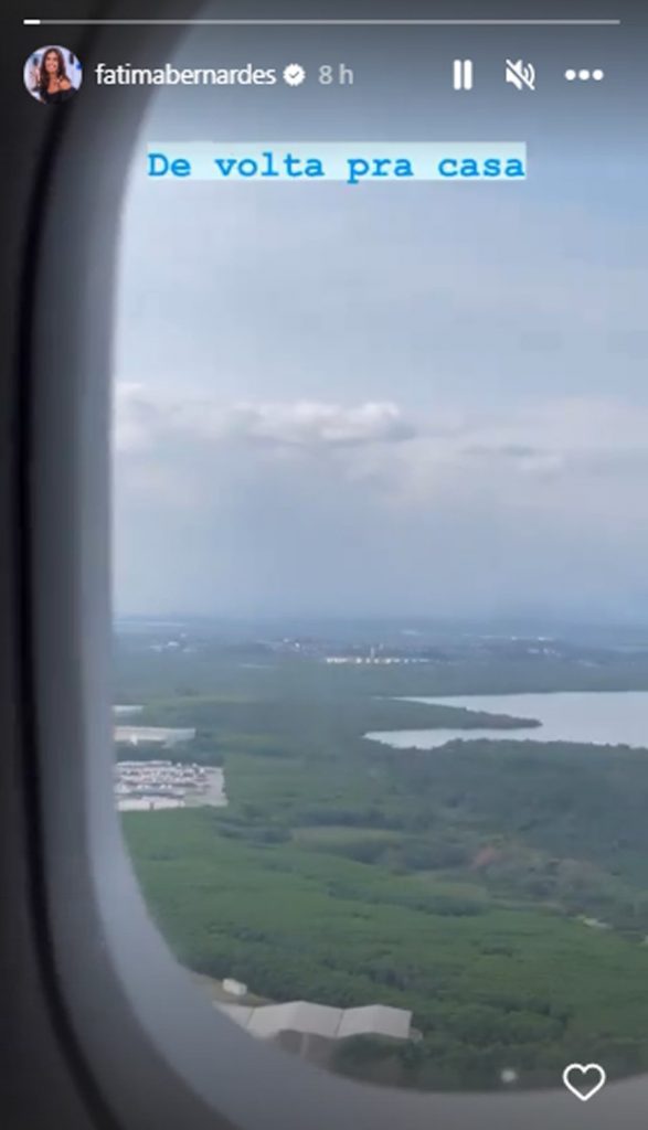 Fátima Bernardes se despede de viagem com Túlio Gadêlha (Foto: Reprodução/Instagram)