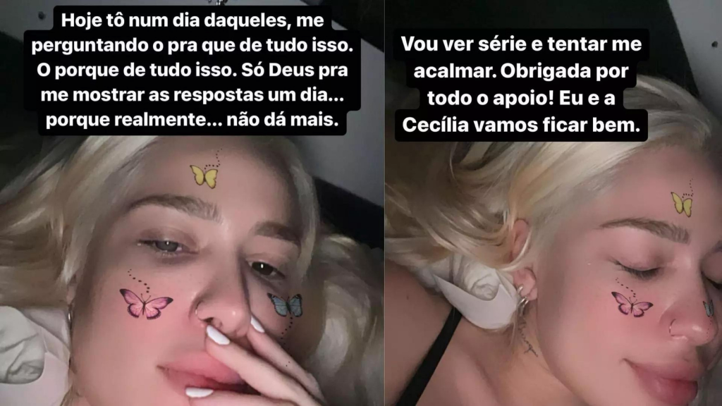 Karoline Lima desabafando sobre o processo movido pelo ex, o jogador Éder Militão. (Foto: Reprodução/Instagram)