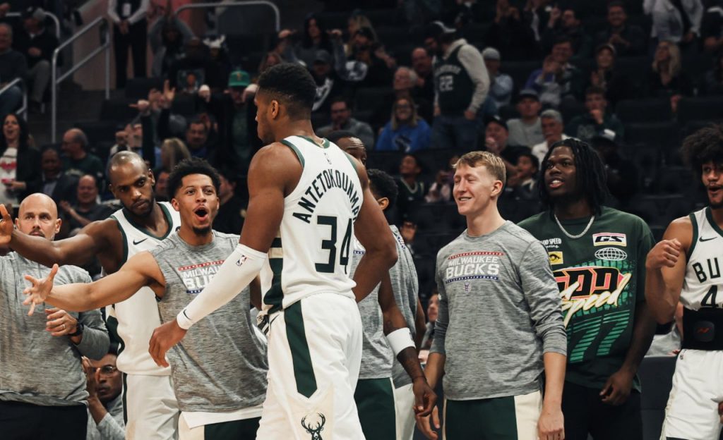 Antetokounmpo em ação na NBA