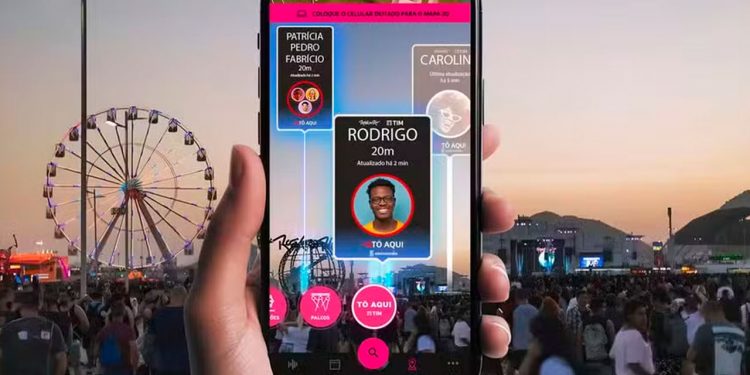 App do Rock in Rio 2024 tem a nova função "Tô Aqui", que permite compartilhar a localização com amigos