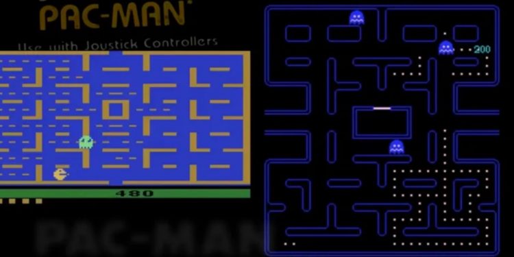 Pac-Man foi lançado para o Atari 2600 em 1982