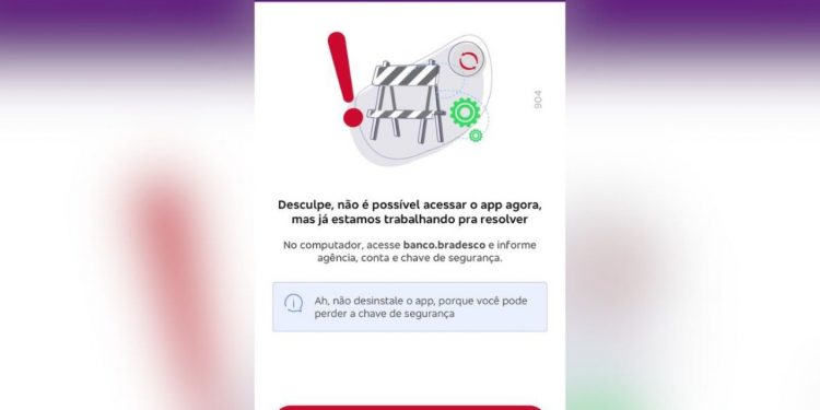 Clientes do Bradesco enfrentaram problemas no app nesta sexta-feira (06/12)