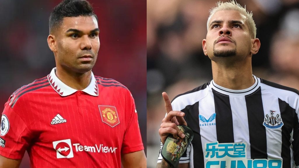 Casemiro e Bruno Guimarães: craques da seleção brilham em duelo pesado do campeonato inglês