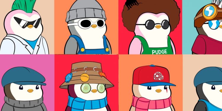 Pudgy Penguins valoriza mais de 20% e supera o bitcoin