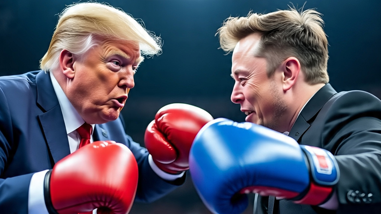 Trump versus Musk e a briga bilionária que abalou o mundo (Foto: Arte&AI)