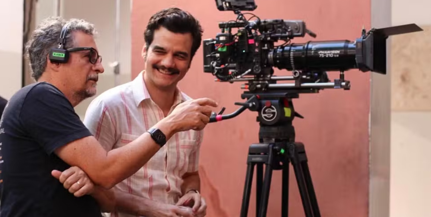 Wagner Moura com o diretor Kleber Mendonça